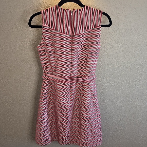 J. Crew Tweed Belted Dress/ Red, Black, Beige/ Size 0 - Picture 7 of 9